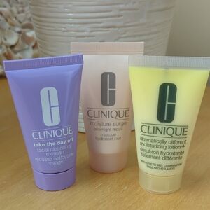 Clinique Mini Travel Size Skin Care Trio Brand New Never Used 30ml Each